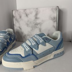 Watson Court Classic Blue White Velcro Strap Sneakers Men’s 10.5 NIB