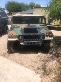 Damaged HMMWV