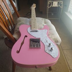 Pink Tele Style Guitar