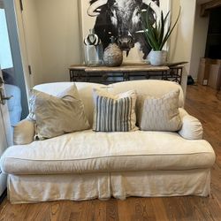 Custom Linen Loveseat! 