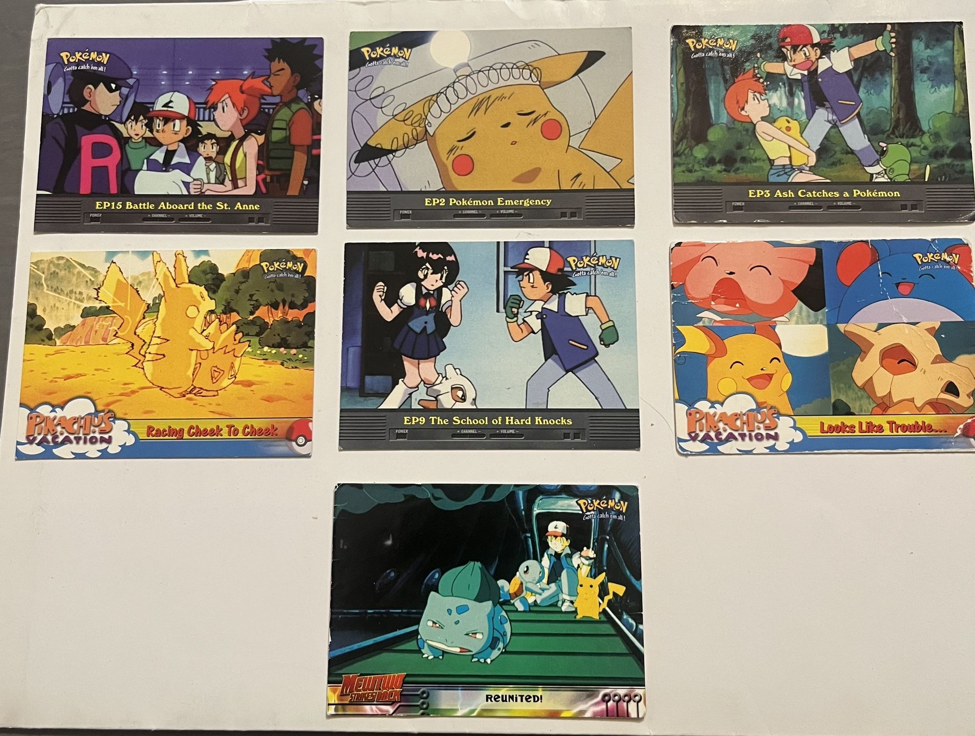 Set of 7 Topps Pokemon Cards