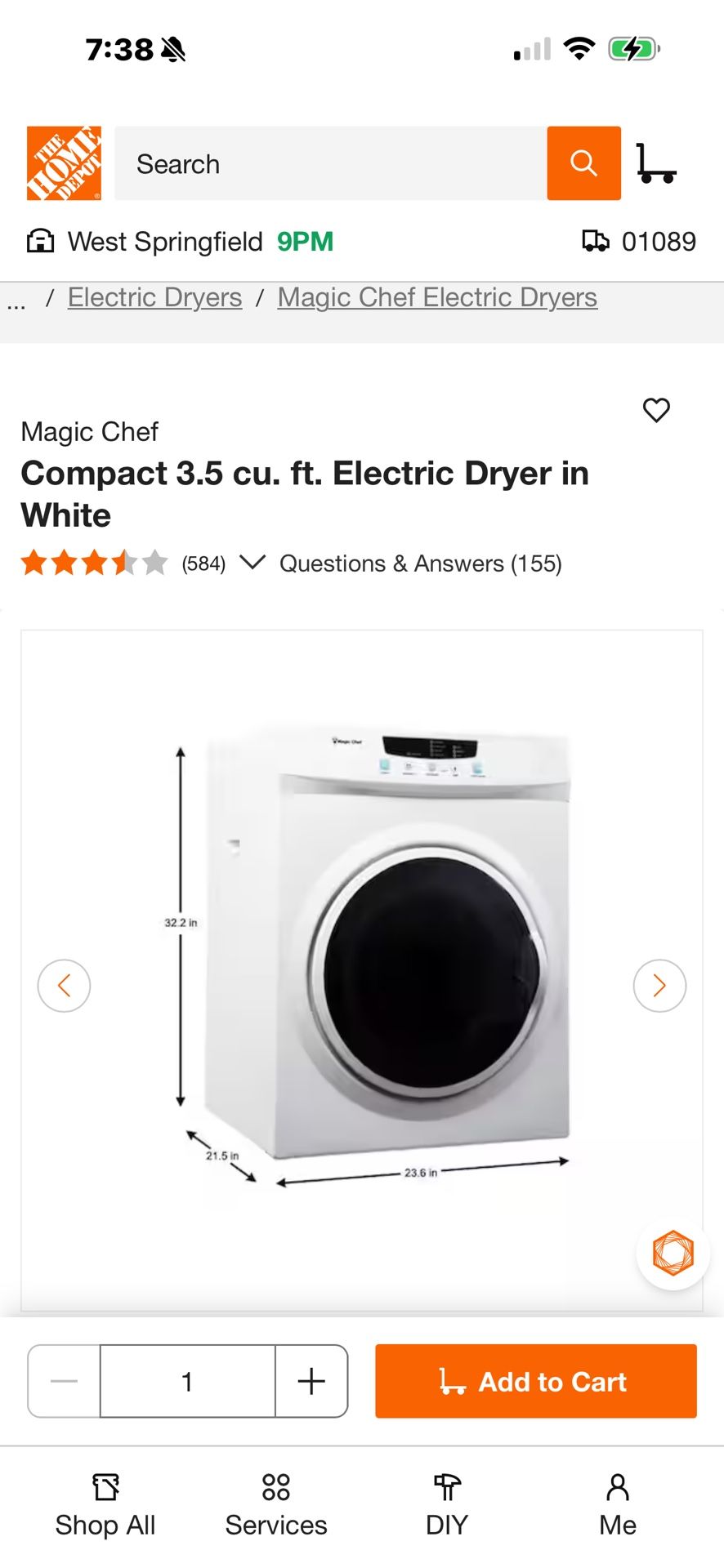 Magic Chef Compact Dryer