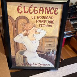 Vintage Print 30”x 22”_* Framed 