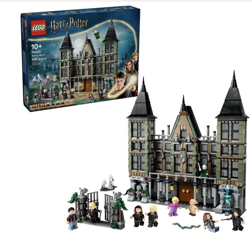 LEGO Harry Potter Malfoy Manor Toy Building Set With 9 Minifigures 76453