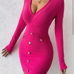 Pink Office Dress
