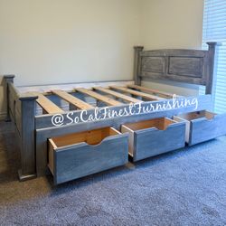 New Queen Bed With Drawers