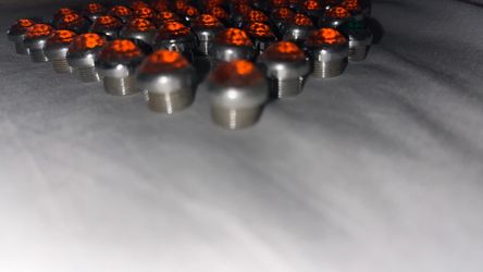 Vtg Tube Amp or Radio Pilot Light Assembly, Faceted amber Jewel, Screw Base 48 total