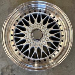 New 18 Inch BBS Super RS Style Rims Wheels 18x8 +28, 18x9 +32 (5x112) (5x114) Staggered Set CB: 73.1