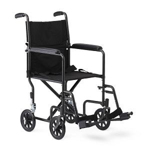 Medline 17" Transport Wheelchair Hammertone (300lbs)