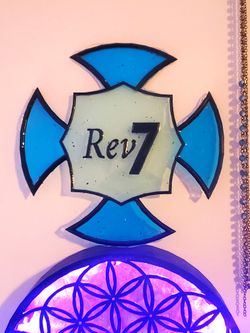 Rev Seven Seal||Resin Art||7" Diameter||Art Wall Decor||Suncatcher
