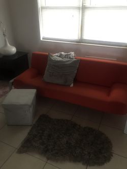 Orange Futon Couch