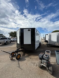 Trailer enclosed 8 1/2 x 16 titanium Cargo polycore 0.80 financing available we can take credit cards trade-in
