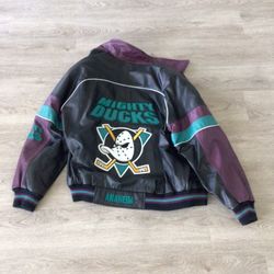 Leather Jacket “Mighty Ducks “