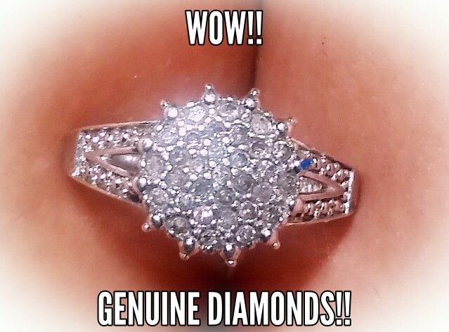 Original piece by Nationally recognized Jewelry designer Nataliya V. Collister 31 real diamonds clusterd in a 925 Band Size6