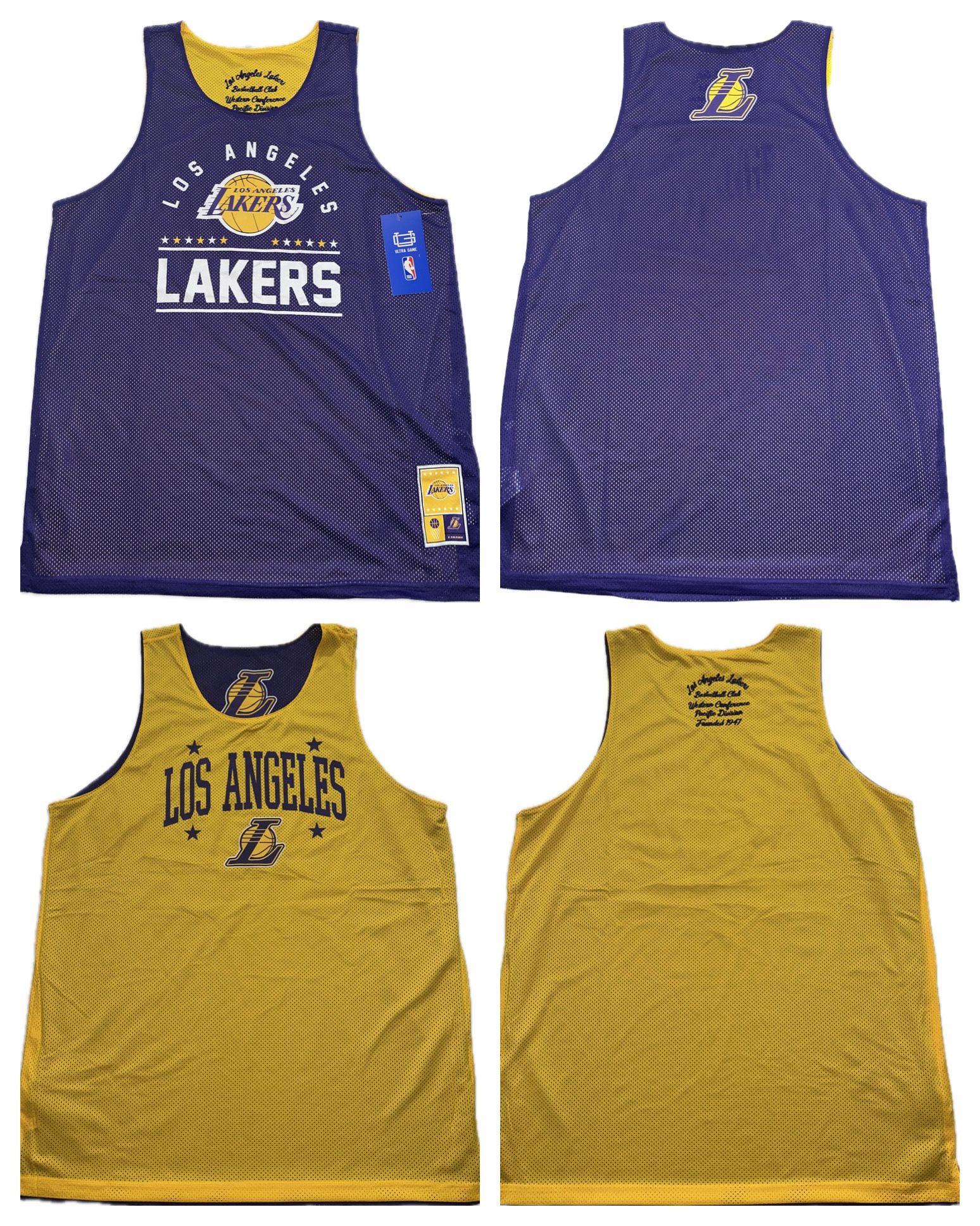Los Angeles Lakers Reversible Jersey Ultra Game Mens XL New