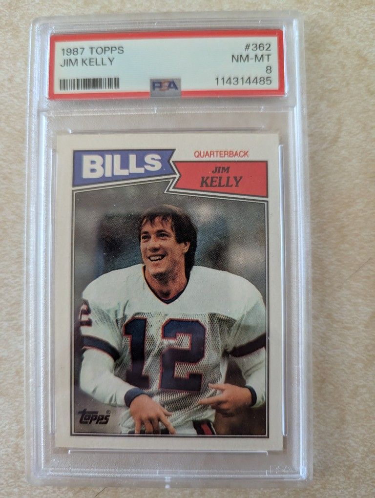 1987 Topps Jim Kelly PSA 8