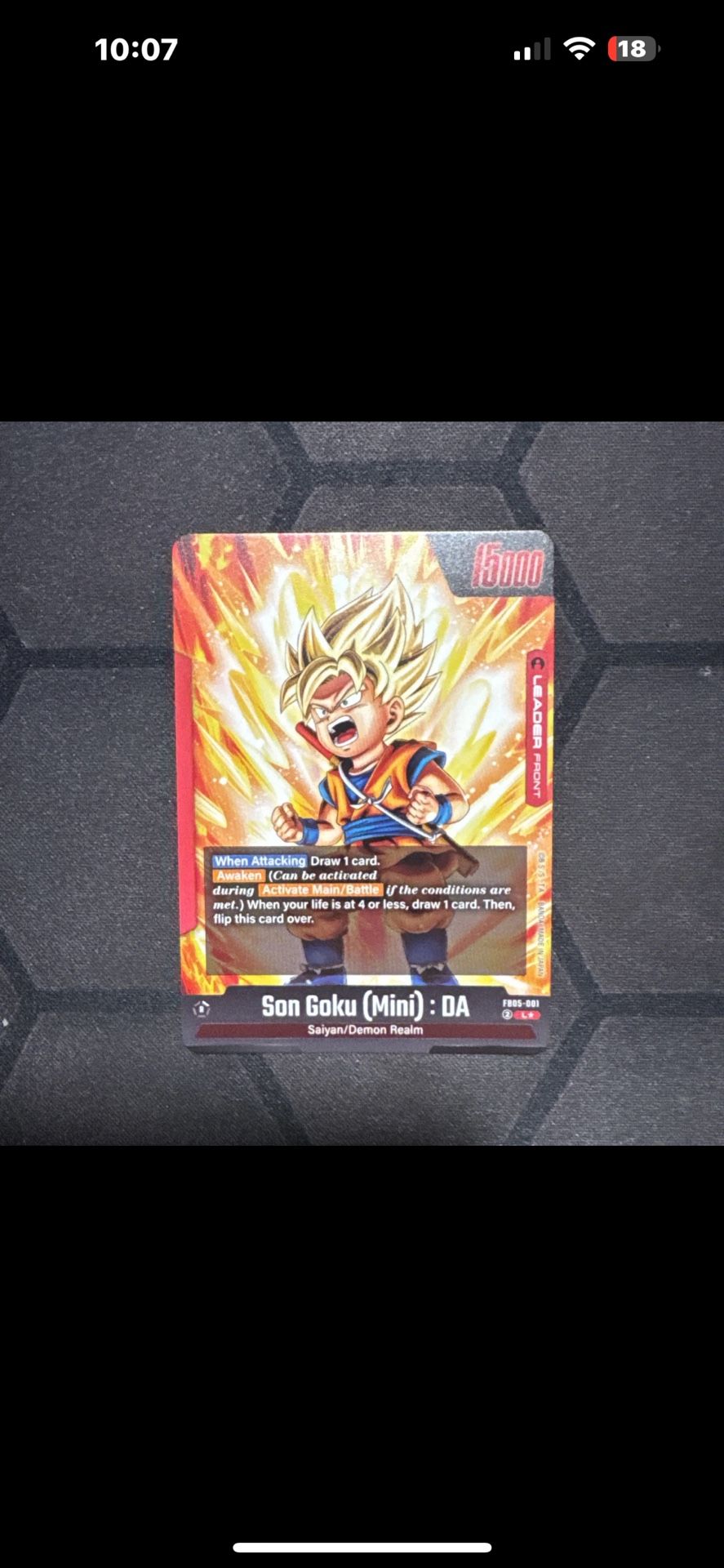 Son Goku (Mini) DA Leader FB05-001 Alt Art New Adventure Dragon Ball Super Card