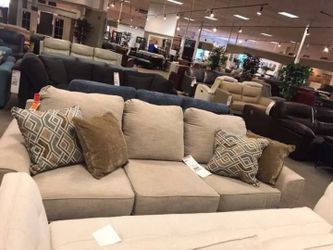 Beige Sofa With Pillows