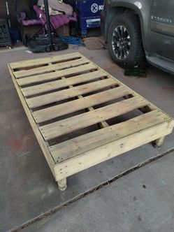 Twin wooden bed frame