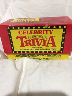Vintage Celebrity Trivia Game (1980’s)