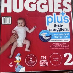Huggies Size 2 Brand New 174 Diapers