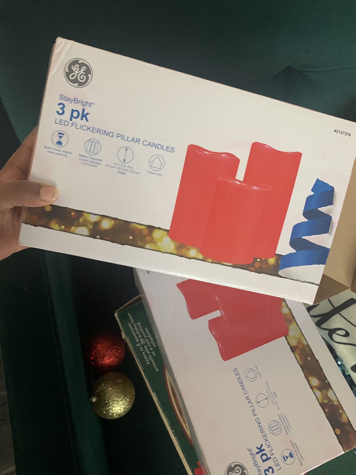 Ge Flickering LED candle 3 pack