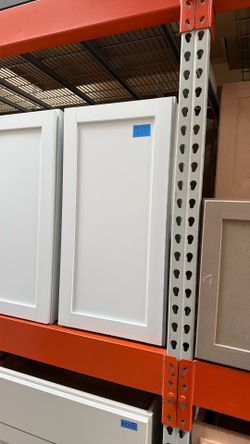 White upper kitchen cabinets 15”in