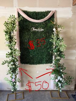 Half arch floral decor and backdrop