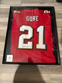 Frank Gore #21 Signed Framed Football Jersey
