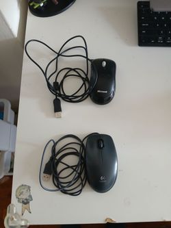 2 wired mice Logitech and Microsoft. 
Only 10 dollars for both!
Incredible deal.