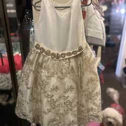 White flower girl dress