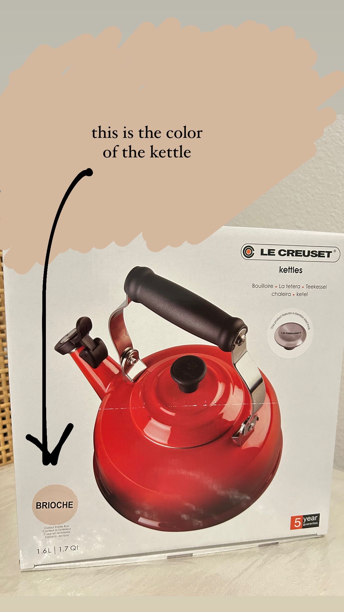 $50 Le Creuset Kettle - Beige