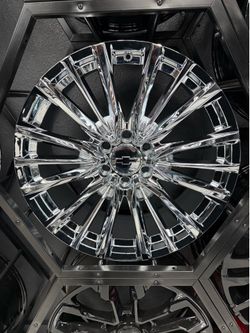 22” Chrome Platinum V Wheels