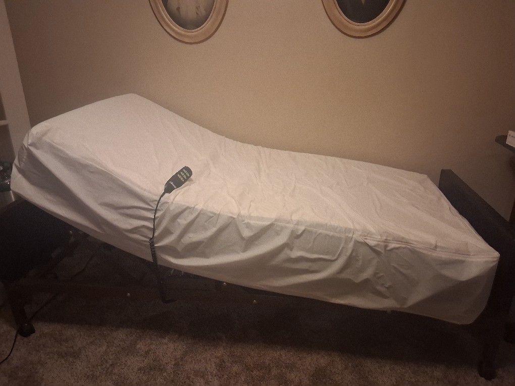 Medical Bed W/Adjustable Frame & Mattress