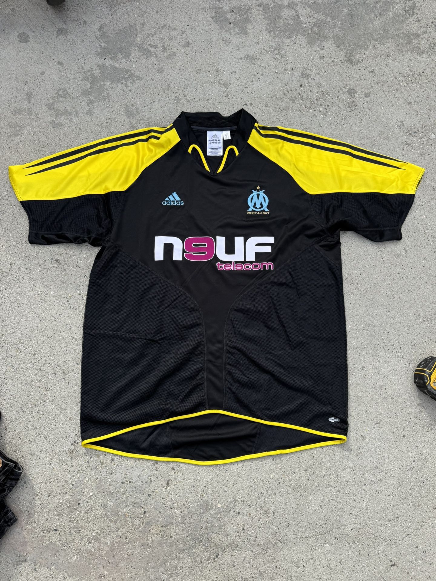 Marseille Adidas jersey - black and yellow size XL