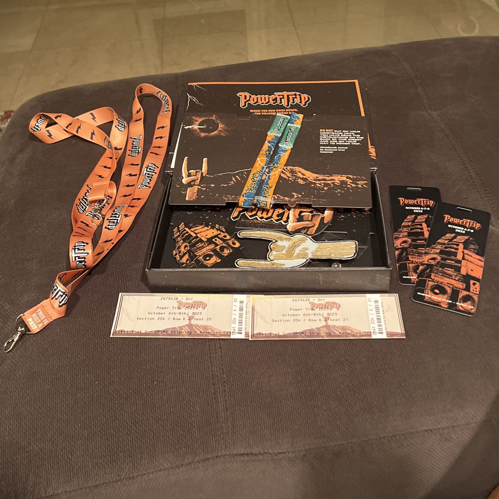 Power Trip Rock Festival 2 Tix Behind Pit