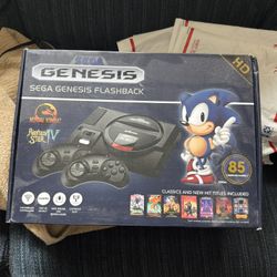 AtGames Sega Genesis Flashback 85 Built-in Games - Black, Like New