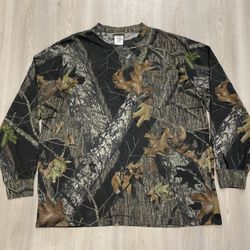 Vintage Mossy Oak FIELD STAFF Break Up Camo Long sleeve Shirt  Mens 2XL