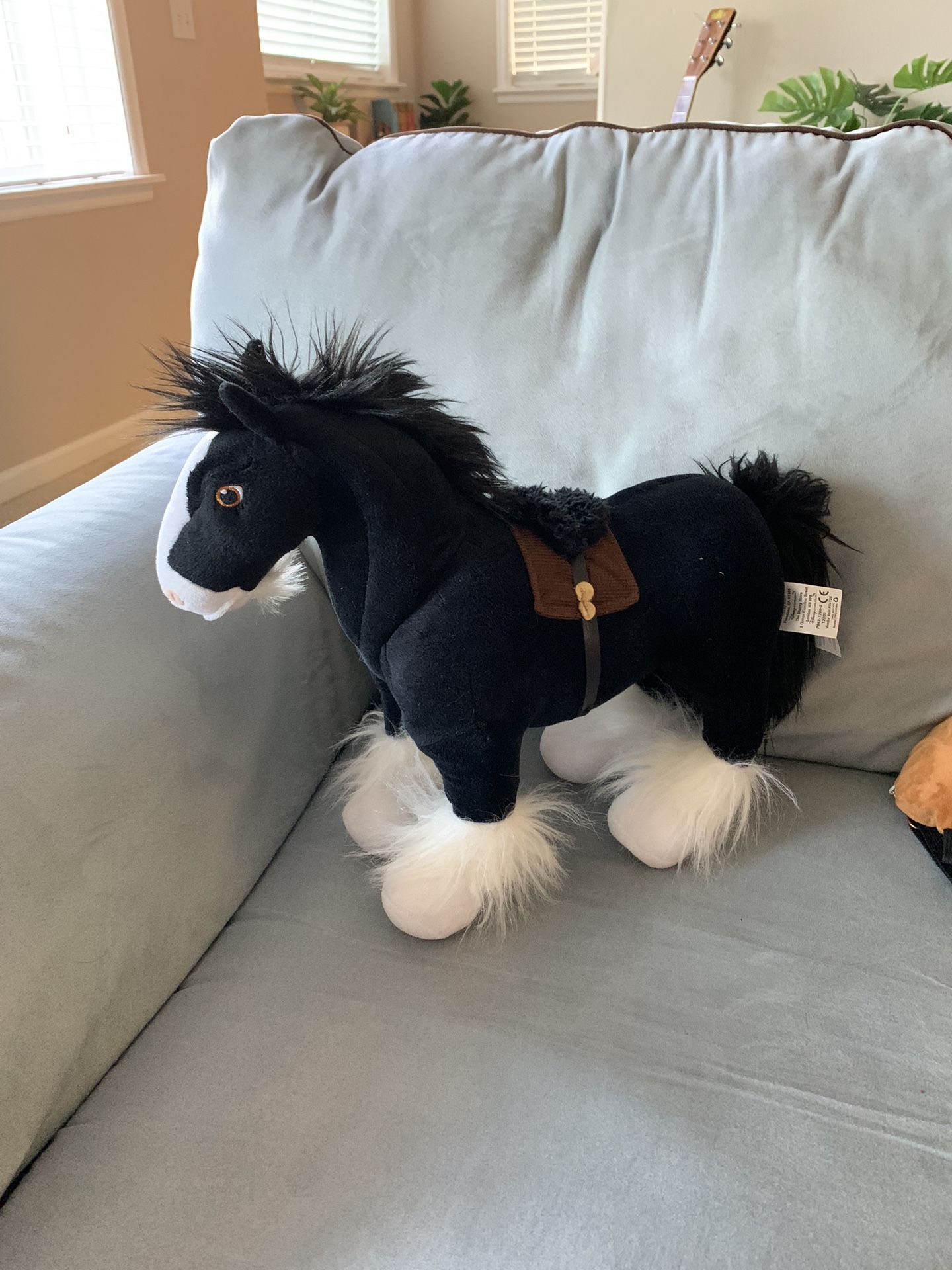 Disney Store Brave Angus The Horse Black Clydesdale Plush
