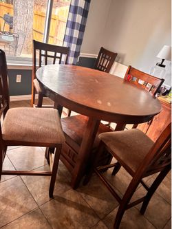 Dining table with 5 chairs