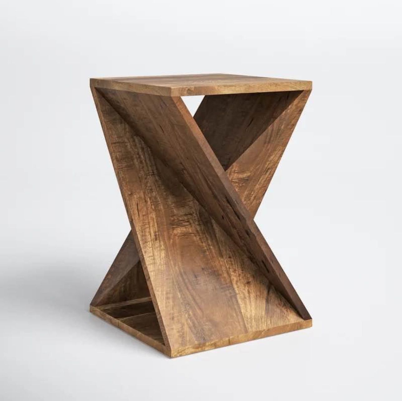 Abstract Wood Nightstand / End Table 