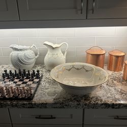 Take All for $50! (Antique Water Pitchers & Basin…)