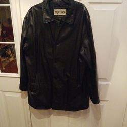 Jacket, Leather,  Size  L, Black 