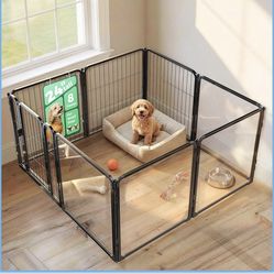 Acrylic & Wire Mesh Dog Playpen