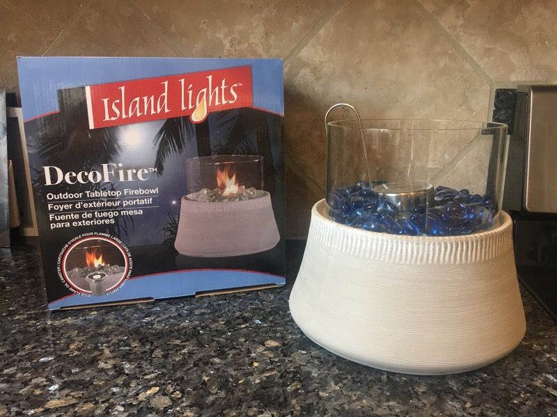 Brand New Island Lights Large Outdoor Tabletop Firebowl