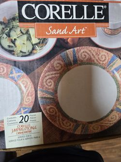 Vintage Corelle Sand Art 20 Piece