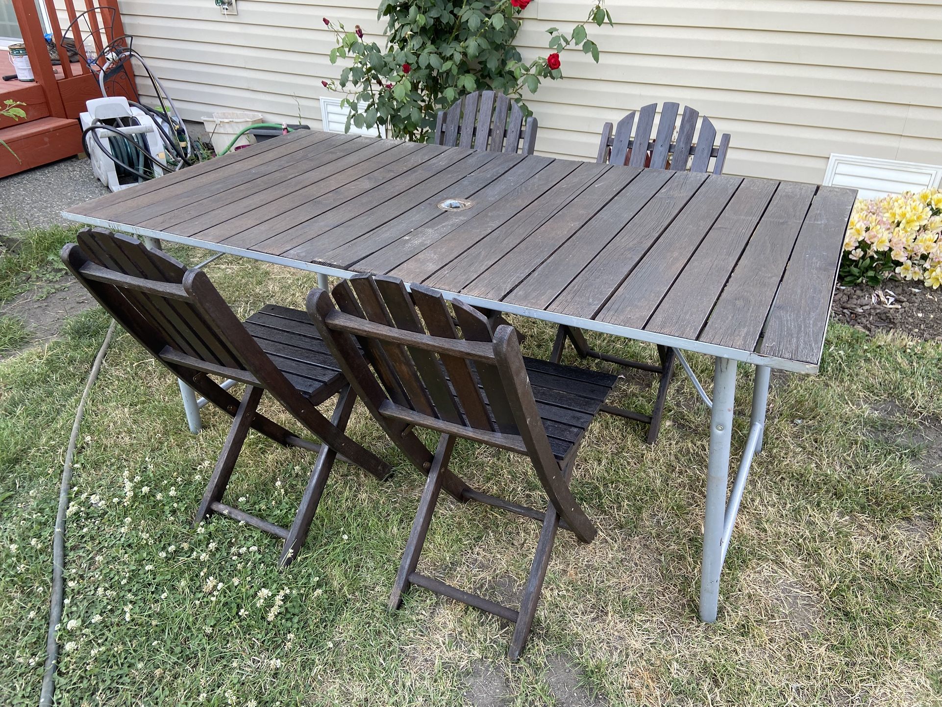 IKEA Outdoor Patio Table + 4 Chairs Set