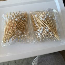 Card Holders /Cocktail Picks w/Pearls