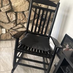Black Wooden Rocking Chair