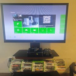 MINT Xbox 360 Slim Instant Collection Bundle - Console, 3 Controllers & 40+ Disc Library OBo
